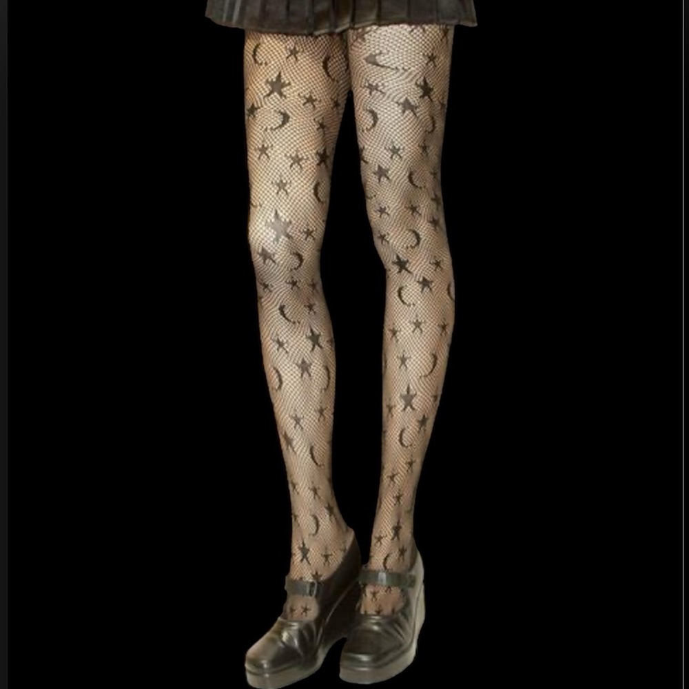 🔥4/$20 NWT Claire’s Fishnet Stars and Moon Pantyhose - size M/L